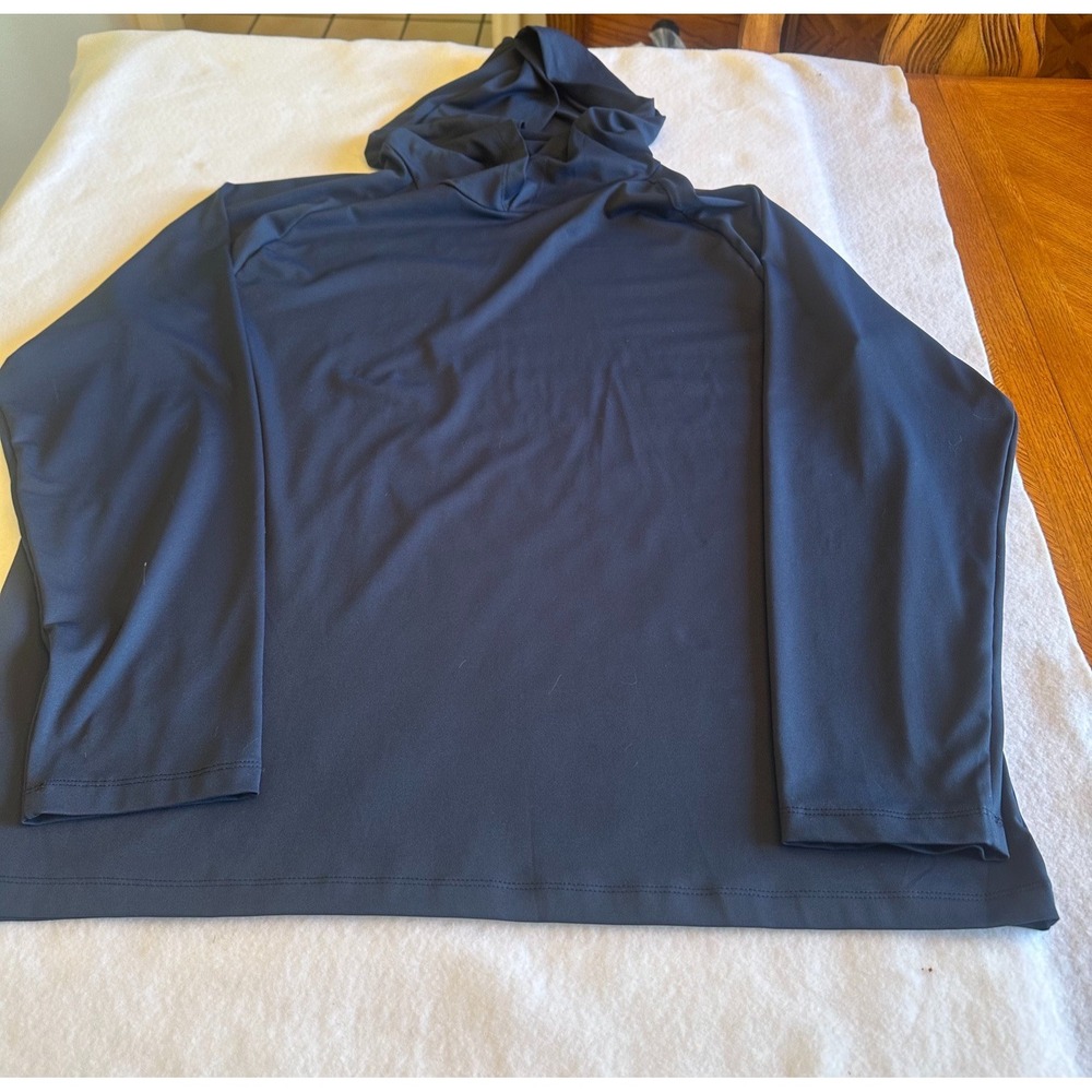 George Hoodie Mens XL Blue Performance Stretch Activewear Pullover Polyester